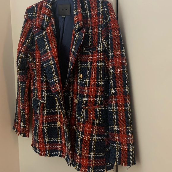 Blank NYC Double Breasted Prep School Plaid Blazer - Picture 9 of 15
